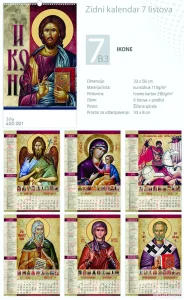 Kalendar zidni 7 lista