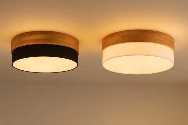 Plafonjere F7822 drvo crna / bela dve dimenzije