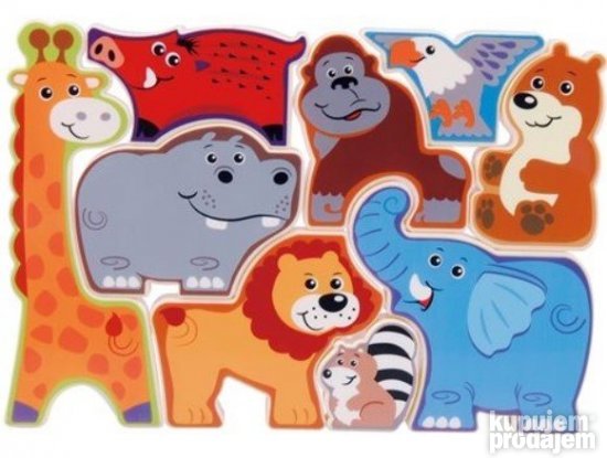 Slagalica puzzle za decu divlje životinje PlayGo