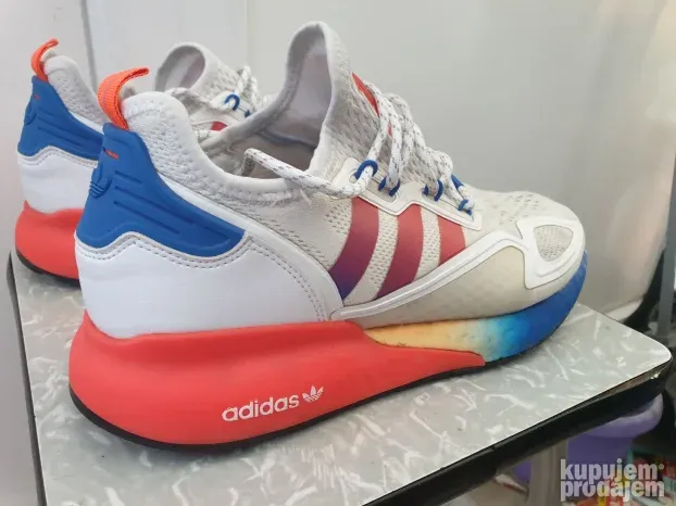 Adidas ZX 2K Boost White Solar Red Blue original patika