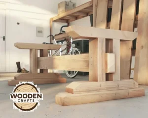 Drvena konstrukcija za sto