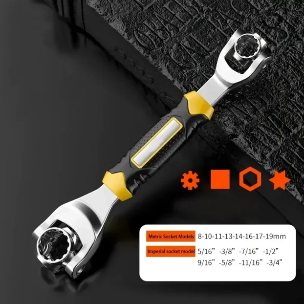 Nasadni ključ sa neklizajućom ručkom 52 u 1