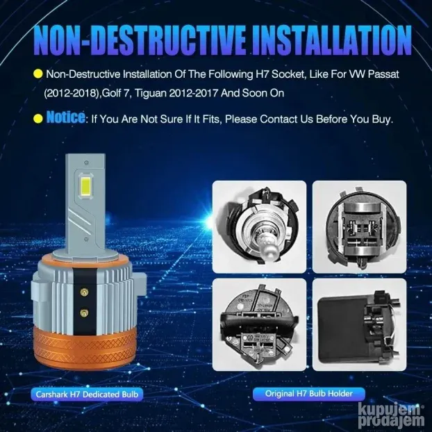 LED H7 CANBUS GOLF 6 7 passat tiguan touran 30.000 LUMENA