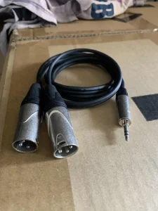 Audio kabal 2xlr-3,5mm
