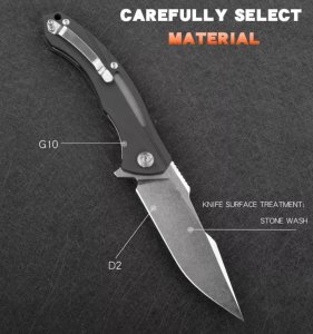 CH 3519 folding noz D2 secivo -Boja crna