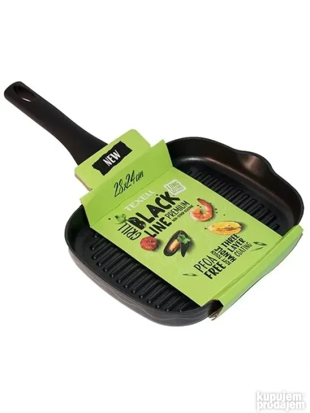 Tiganj Grill Texell black line 28x24 cm TPBL-G28