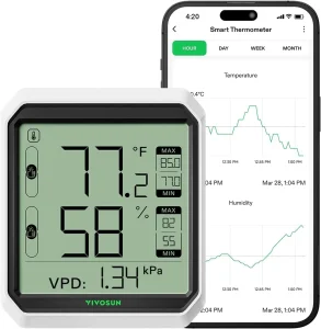 VIVOSUN AeroLab THB1 bežični Bluetooth higrometar termometar