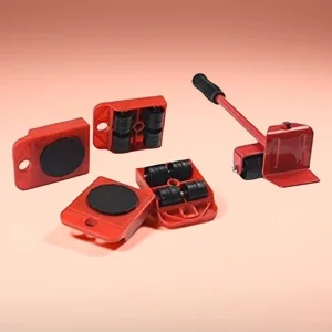 Alat za pomeranje stvari nameštaja - Set poluga sa točkićima