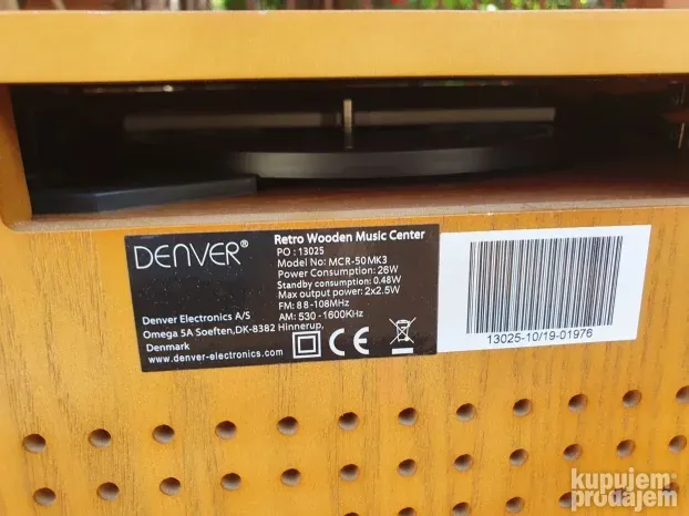 DENVER MCR-50MK3 Retro music system turntable usb MP3