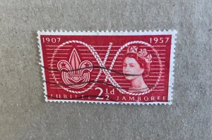 Britanska pošt. marka: 50. godišnjica pokreta izviđača, 1957