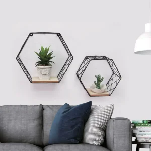 Police zidne heksagon  2 komada