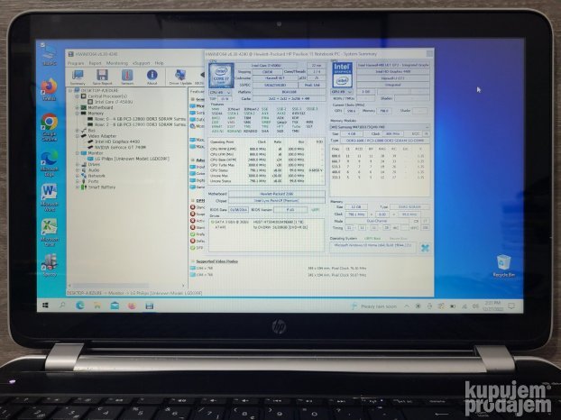 Laptop HP Pavilion 15-n088sz i7-4500U 12GB 1TB 15.6" Touch