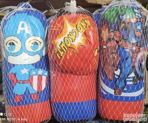 Džak za udaranje sa rukavicama - Spajdermen, Hulk, Ajronmen