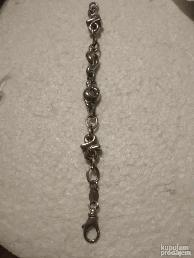 Srebrna zenska narukvica 18cm duzine-19.3gram