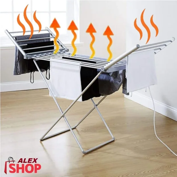Sklopiva električna sušilica za veš sa grejačima