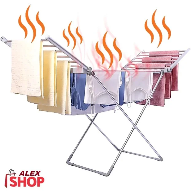 Sklopiva električna sušilica za veš sa grejačima