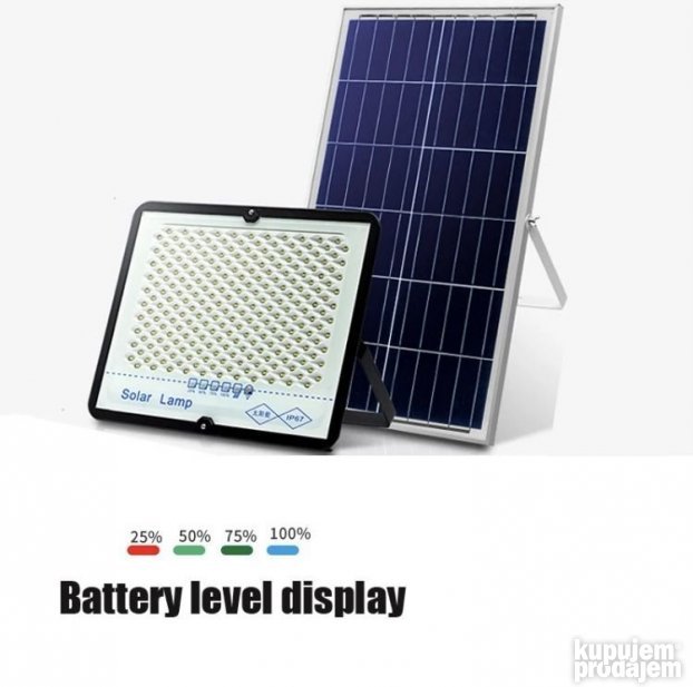 REFLEKTOR SA PANELOM 100w solarna rasveta spoljna upotreba