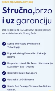 Servis televizora Novi Sad Nina LED DOO 063 470 609
