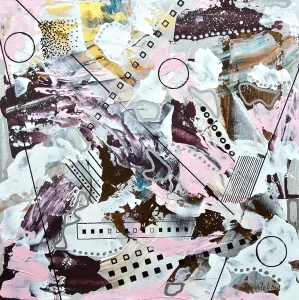 Ples tonova 3 - akril na kartonu 30x30cm