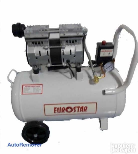 EUROSTAR 25L Bešumni Kompresor za vazduh - KupujemProdajem