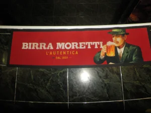 Reklama Birra Moretti - Prostirka za sank