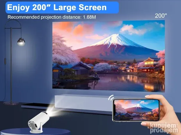 Mini projektor MAGCUBIC 4K sa WiFi i Bluetooth