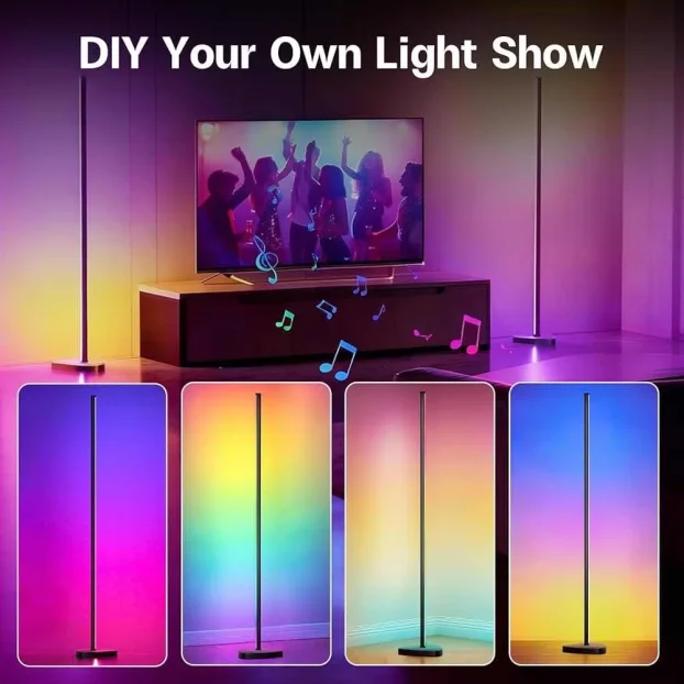 podna lampa zuto svetlo plus rgb novo 1.5m