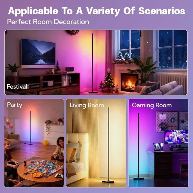 podna lampa zuto svetlo plus rgb novo 1.5m