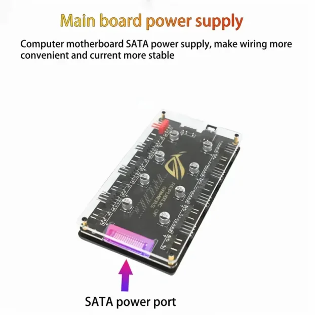 ARGB  fan kontroler rgb fan kontroler pwm rgb logo asus rog