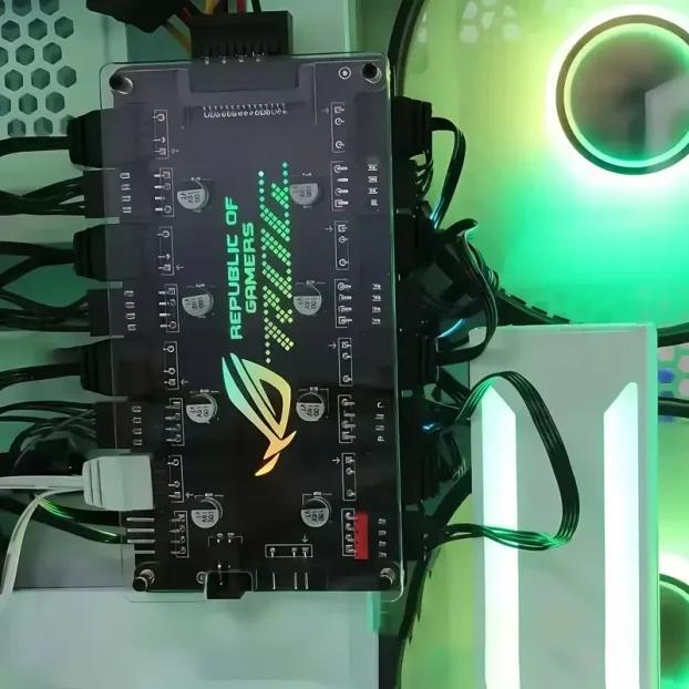 ARGB  fan kontroler rgb fan kontroler pwm rgb logo asus rog
