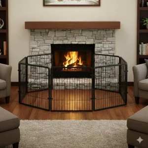 Sigurnosna zastitna ograda za decu, kamin, pse