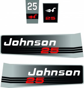 JOHNSON 25. - Nalepnice za vanbrodski motor.