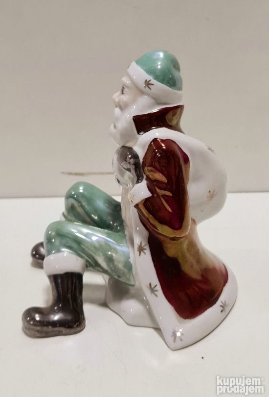 Stara porculanska figura Deda Mraz - porcelan Zajecar