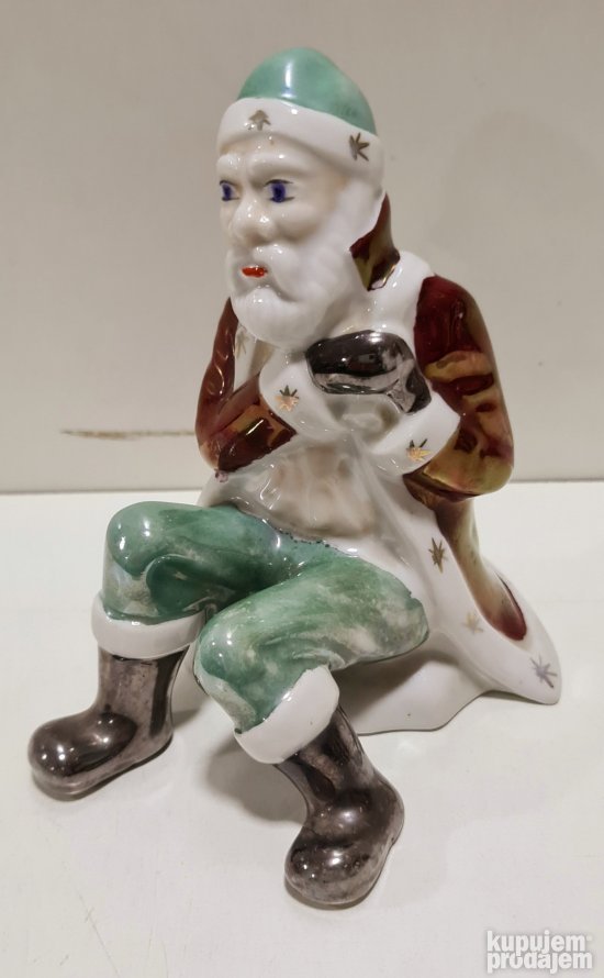 Stara porculanska figura Deda Mraz - porcelan Zajecar
