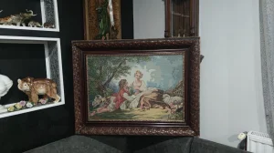 Vilerov goblen Pastirska idila u duplom masivnom ramu