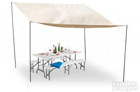 Suncano Jedro za Dvoriste 3x4m Bez Boja- Relaxdays