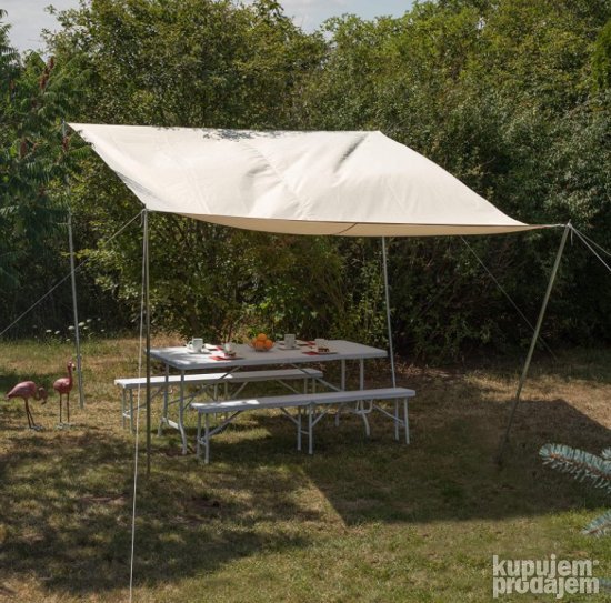 Suncano Jedro za Dvoriste 3x4m Bez Boja- Relaxdays