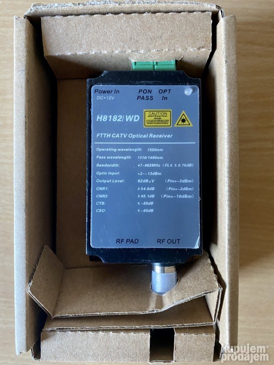 FTTH CATV Optical Receiver Model H8182/WD