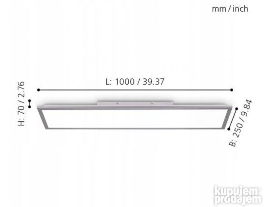 Led Panel 100x25cm -Eglo