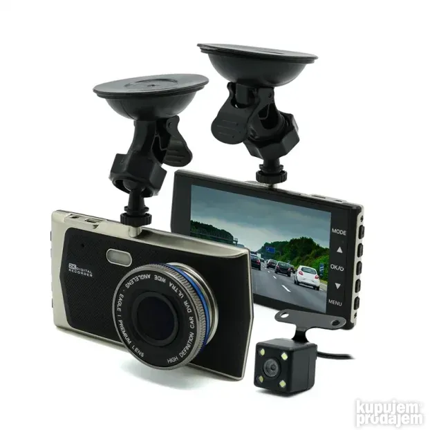 Auto kamera T680 dual lens crna