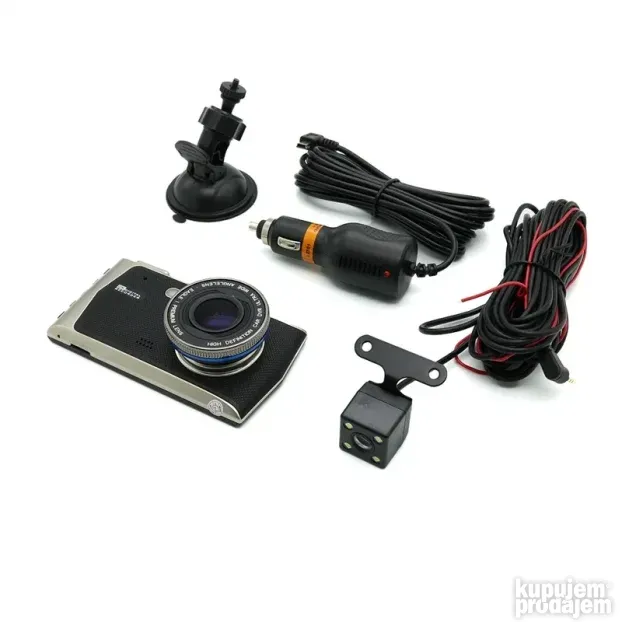 Auto kamera T680 dual lens crna