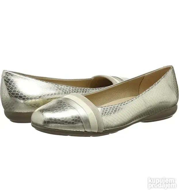 % GEOX ANNYTAH ORIGINAL NOVE zlatne krem baletanke 37 (38.5)