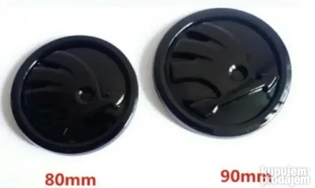 Skoda znak crni skroz 8cm