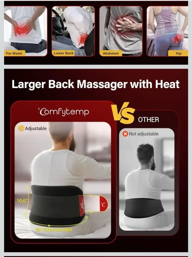 Grejač za ledja, masažer za ledja