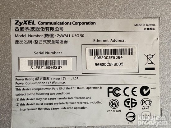 Zyxel ZyWALL USG50 Internet Security Firewall