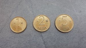 Lot 1 , 2 i 5 leva iz 1992 god.