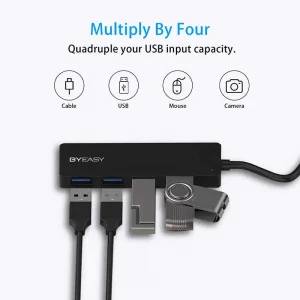 BYEASY USB C HUB 3.0 Type C 4 Port Multi Splitter Adapter