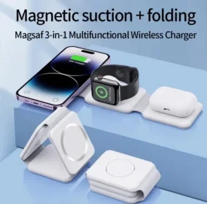 NOVO! 3U1 Magnetni Drzac I Punjac Za Telefon Sat I Slusalice