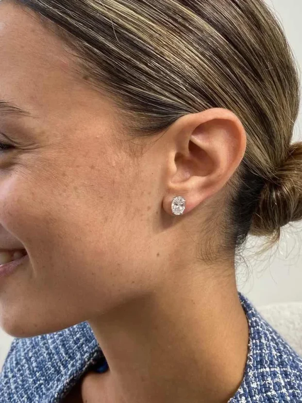 Moissanite Diamond Mojsanit Oval Ovalni 3ct 8x10mm