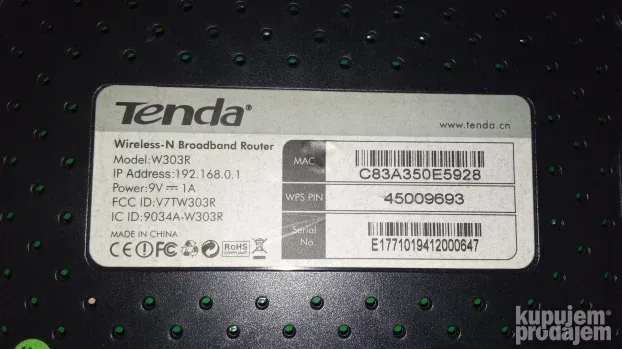 Tenda W303R Wi-fi N ruter 300Mb